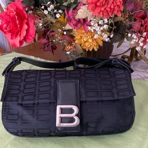 BALENCIAGA  Designer inspired monogram nylon and leather